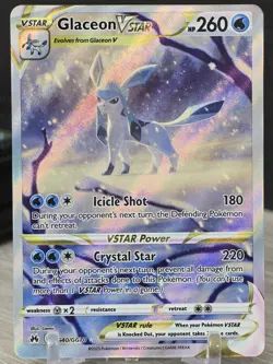 Pokemon Card Glaceon VSTAR GG40/GG70 Crown Zenith Alt Art Galarian Gallery NM - Image 5
