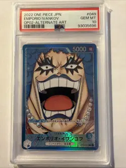 PSA 10 Emporio Ivankov OP02-049 Leader Alt Art One Piece Card Japanese 2022 X122 - Image 1