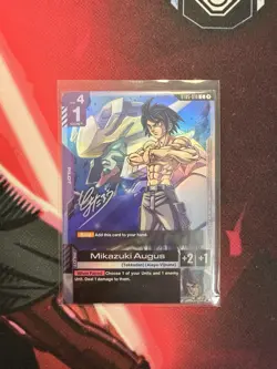 Gundam Card Game Mikazuki Augus Promo ST05-010 Pilot NM - Image 1