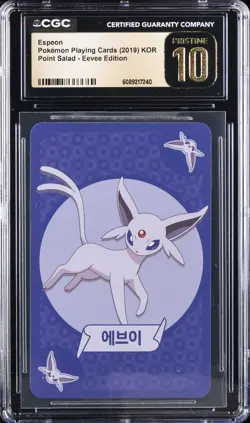 2019 POKEMON PLAYING CARDS POINT SALAD - EEVEE ED - KOREAN ESPEON CGC 10 PERFECT - Image 1
