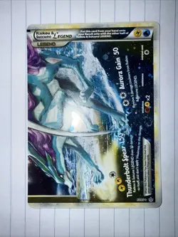 Pokemon TCG Raikou Suicune Legend HeartGold 93/95 Rare Card Bottom LP/NM - Image 1