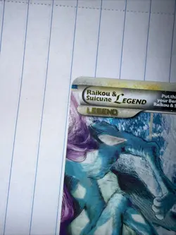 Pokemon TCG Raikou Suicune Legend HeartGold 93/95 Rare Card Bottom LP/NM - Image 5