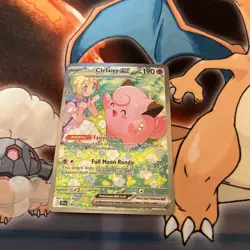 Pokemon Journey Together Lillie’s Clefairy EX Full Art SIR Holo #184/159 - Image 1