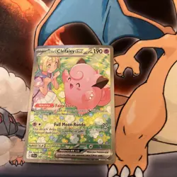 Pokemon Journey Together Lillie’s Clefairy EX Full Art SIR Holo #184/159 - Image 3