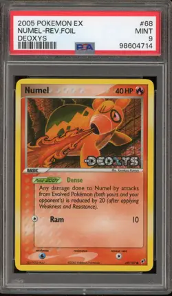 Pokemon Numel EX Deoxys Reverse Holo #68 PSA 9 Mint - Image 1