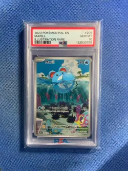 MARILL 2023 POKEMON PALDEA EVOLVED ILLUSTRATION RARE 204/193 PSA 10 - Image 1