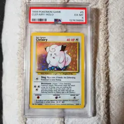 1999 Pokemon Game Clefairy - Rare Holo PSA 6 EX-MT #5 - Image 1