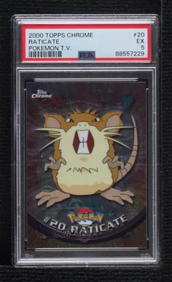 Raticate Topps Chrome Pokemon TV Animation Edition PSA 5 2000 - Image 1
