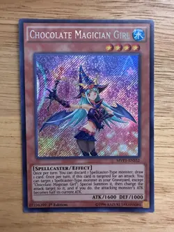 YuGiOh Chocolate Magician Girl MVP1-ENS52 Secret Rare 1st Edition Holo - Image 1