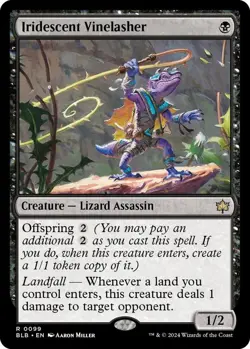 Iridescent Vinelasher 0099 MTG Bloomburrow Rare NP - Image 1