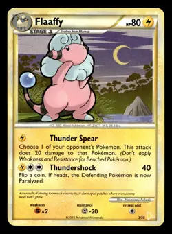Flaaffy 42/123 Uncommon HeartGold & SoulSilver Pokemon LP - Image 1