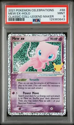 2021 Pokemon Celebrations Mew Ex Holo PSA 9 Mint #88 Englisch - Image 2