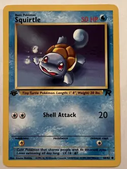 1st Edition Squirtle 68/82 - Team Rocket - Pokemon Card - Near Mint (NM) - Image 1