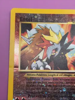 Entei 34 Black Star Promo Pokemon Card - Damaged, Nice Swirl - Image 3