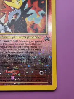 Entei 34 Black Star Promo Pokemon Card - Damaged, Nice Swirl - Image 5