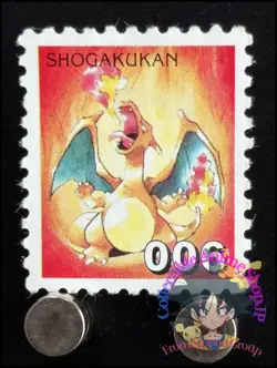 Charizard Pokemon Stamp Card Japanese Shogakukan Nintendo Game Anime TCG F - Image 1