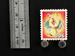 Charizard Pokemon Stamp Card Japanese Shogakukan Nintendo Game Anime TCG F - Image 2