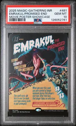 2025 MTG INNISTRAD REMASTERED MOVIE POSTER SC EMRAKUL, THE PROMISED END PSA 10 - Image 1