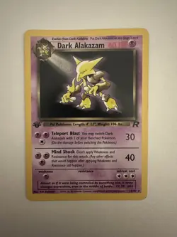 Pokemon TCG Dark Alakazam 18/82 Team Rocket 1st Edition Non-Holo Rare LP/NM - Image 1