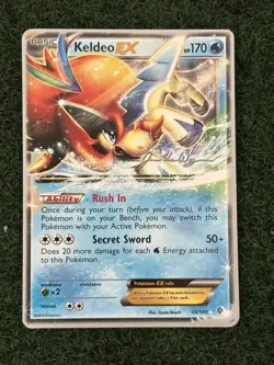 Pokemon Keldeo EX #49/149 Boundaries Crossed Ultra Rare Holo NM/LP - Image 1