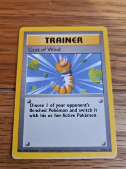 Pokemon TCG Gust of Wind Base Set 93/102 Regular Unlimited Common - Image 1