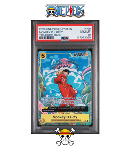 Monkey D. Luffy OP07-109 PSA 10 Treasure Rare One Piece OP08 Two Legends - Image 1
