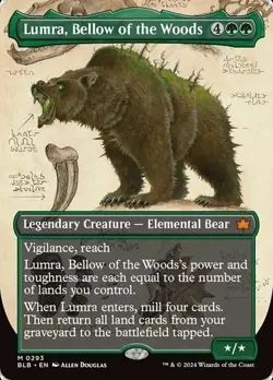 FOIL Lumra Bellow of The Woods (Borderless) (0293) Bloomburrow MTG NM/Near-Mint - Image 1