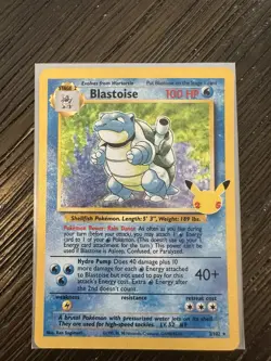 BLASTOISE 2/102 Celebrations: Classic Collection Holo Pokemon 25th Anniversary - Image 1