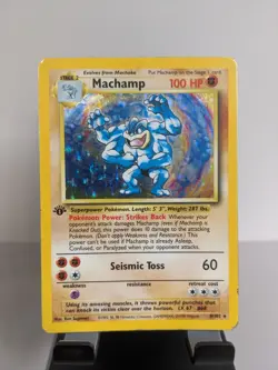 Pokemon TCG Machamp 1st Edition Holo Rare Card Base Set 8/102 - Image 3