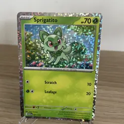 Pokemon TCG Sprigatito Holo Rare Card 001/015 McDonald's 2023 M23 NM - Image 1