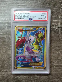 PSA 2 Mewtwo EX Full Art #163 Pokemon Breakthrough Secret Rare 2015 - Image 1