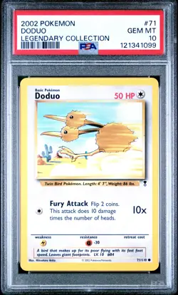 2002 Pokemon Legendary Collection #71 Doduo PSA 10 GEM MINT NEWLY GRADED! - Image 1