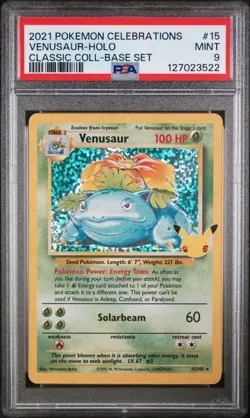 Pokemon Celebrations 15/102 Venusaur Holo PSA 9 2021 - Image 1