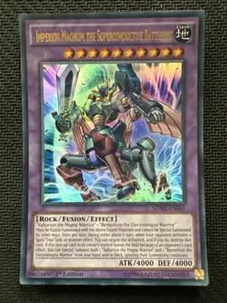 Yugioh Imperion Magnum the Superconductive Battlebot SDMY-EN041 Ultra 1st Ed NM - Image 1