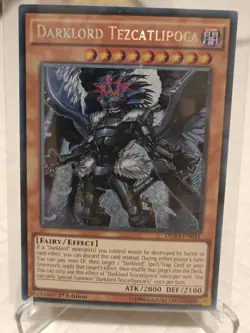 Yugioh Darklord Tezcatlipoca DESO-EN031 Secret Rare 1st Ed - Image 3