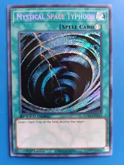 LP Yugioh Mystical Space Typhoon - SGX4-END14 - Secret Rare 1st Edition - Image 1