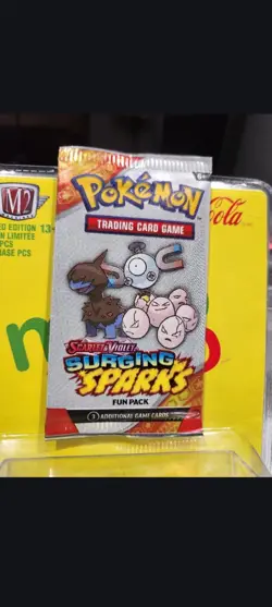 Pokemon Scarlet & Violet Surging Sparks Fun Pack Booster 3 Cards English - Image 1