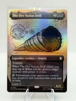 MTG Magic The Gathering Avatar The Fire Nation Drill Showcase FOIL full art - Image 1