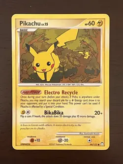 Pokemon Pikachu Mysterious Treasures 94/123 2007 Basic 60HP Common Regular EN - Image 1