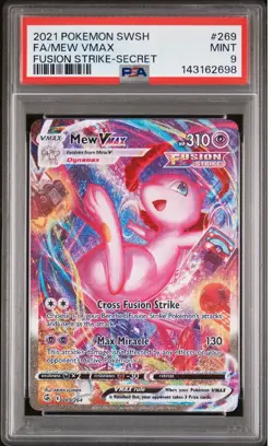 Mew VMAX Alt Art Secret 269/264 PSA 9 Mint | Fusion Strike Pokemon - Image 1