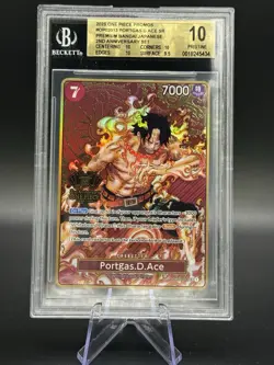 2025 ONE PIECE JAPANESE 2ND ANNIVERSARY SET OP02-013 PORTGAS D ACE BGS 10 - Image 1