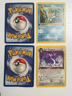 1st Edition Pokemon Vintage Card Lot of 4 Cards - Team Rocket/Fossil MP - Image 2