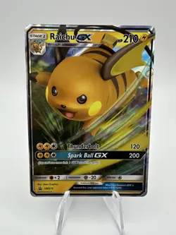 Raichu GX SM213 Black Star Promo Sun and Moon Promos Pokemon TCG NM - Image 1