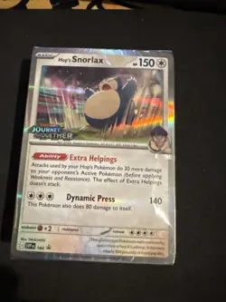 Pokemon TCG Hop's Snorlax SVP en 184 Prerelease Promo Sealed Journey Together - Image 1