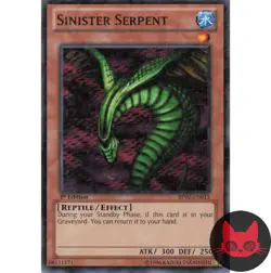 Yugioh Sinister Serpent BP02-EN015 Mosaic Rare 1st Edition NM - Image 1