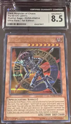 Yu-Gi-Oh Dark Magician of Chaos Duelist Saga 1st Edition DUSA-EN054 CGC 8.5 - Image 1