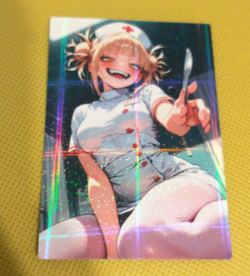 HIMIKO TOGA Nurse CG Waifu Beauty Holo custom Card - Image 1