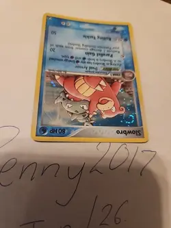 Slowbro 13/115 Unseen Forces Vintage Pokemon TCG Card - HUGE SWIRL NM - Image 3