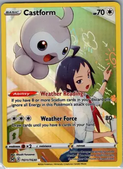 Castform TG11/TG30 SWSH11: Lost Origin Trainer Gallery - Pokemon Card - NM - Image 1