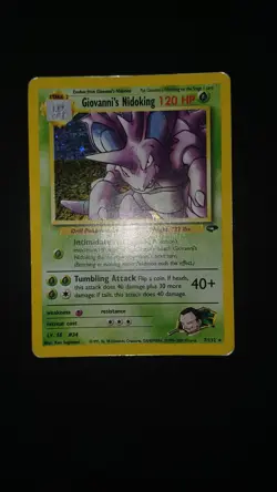 POKEMON GIOVANNI'S NIDOKING GYM CHALLENGE 7/132 ENG LP NO SHINING CHARIZARD - Image 1